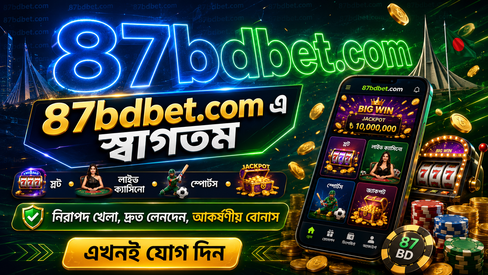 87bd লগইন অ্যাপ শুরু করার ধাপে ধাপে নির্দেশনা।
